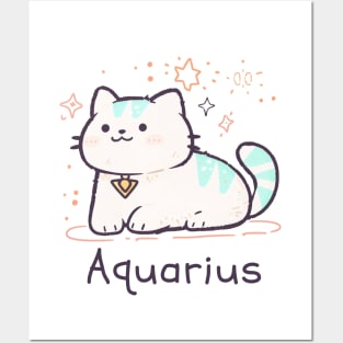 Aquarius Cat Posters and Art